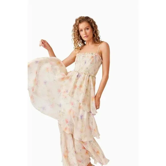 ELLIATT Livette Maxi Dress in Floral Wedding Guest Gala Event Dress size S NWT - Picture 2 of 8
